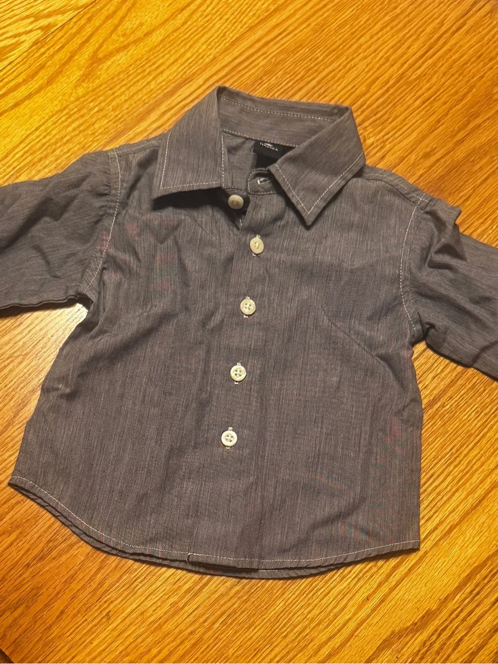 Nautica Boys Gray Button-Down Shirt